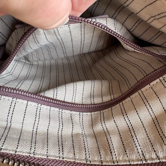 Frye Melissa Leather Top Zip Crossbody Bag Smokey Lavender - Picture 13 of 16